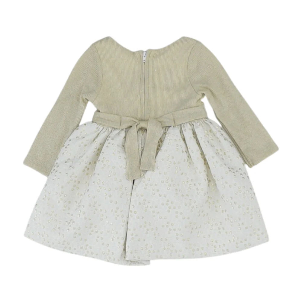 Beige Color Block Dress - Image 2