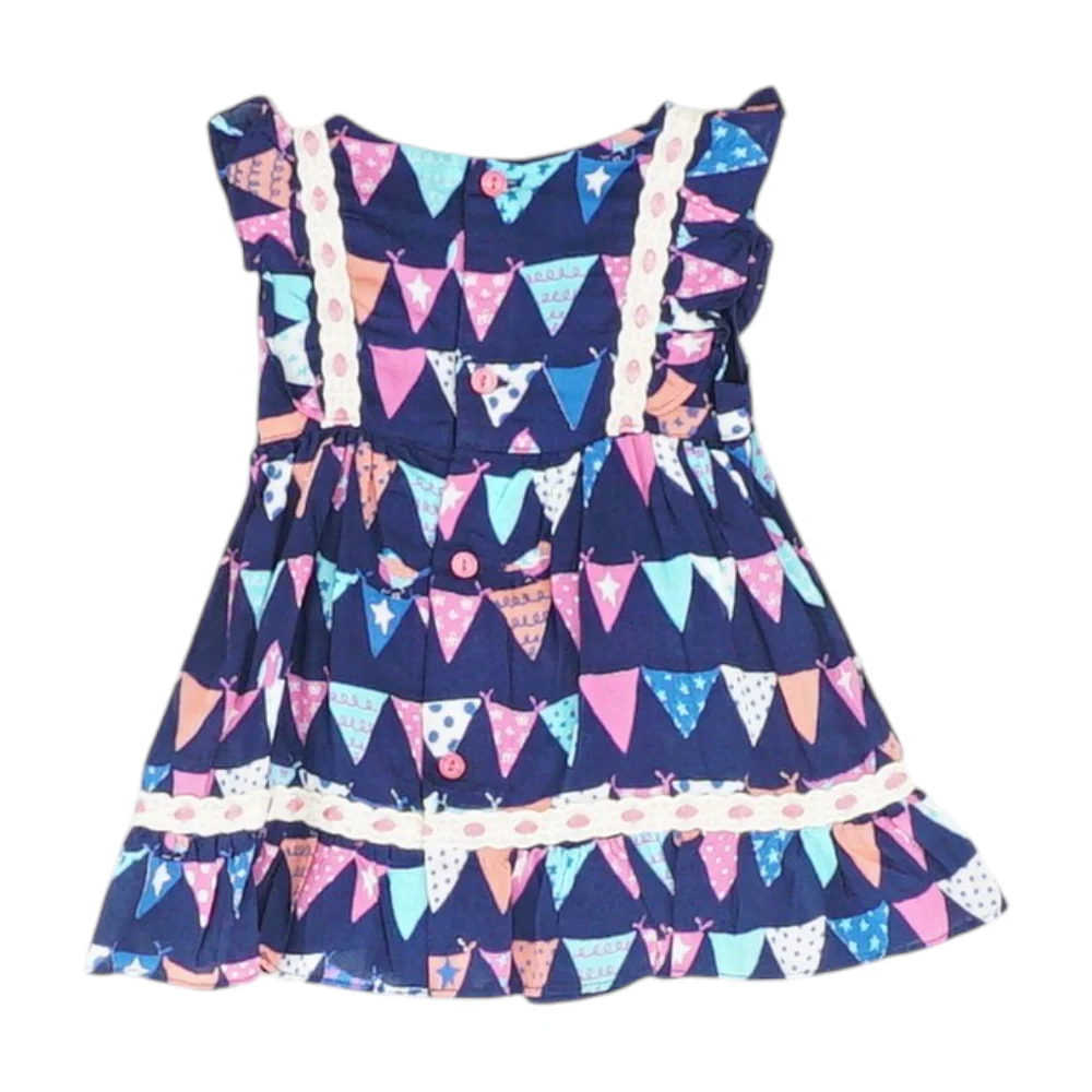 Navy Print Dress - Image 2