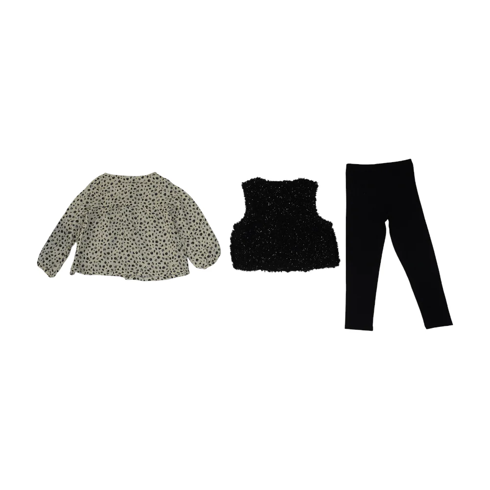 White Animal Print Long Sleeve Set - Image 2