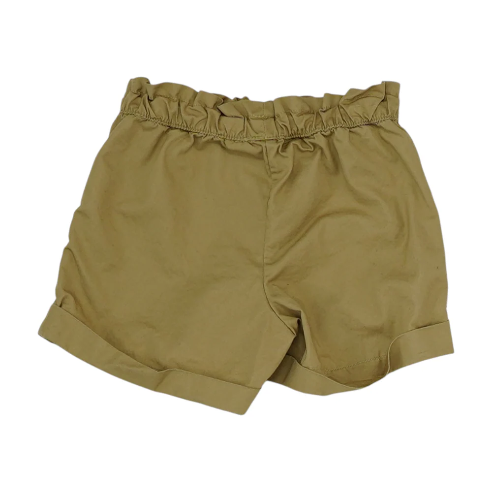 Khaki Solid Chino Shorts - Image 2