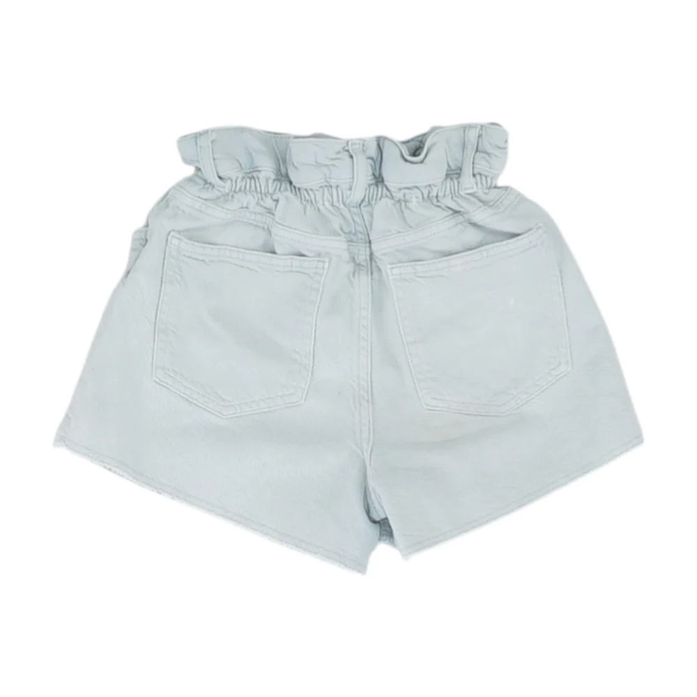 Blue Solid Denim Shorts - Image 2