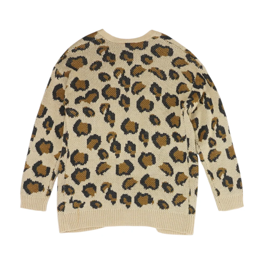 Tan Animal Print Cardigan Sweater - Image 2