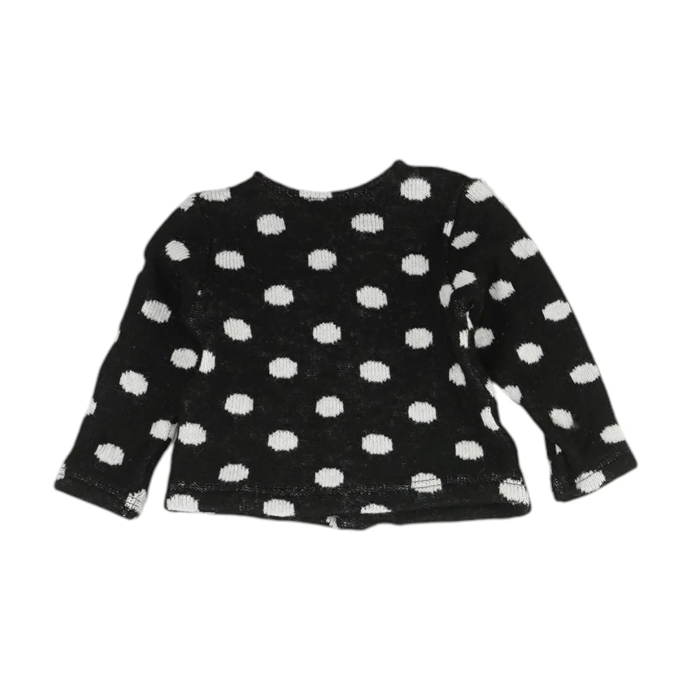 Vintage Black Polka Dot Cardigan Sweater - Image 2
