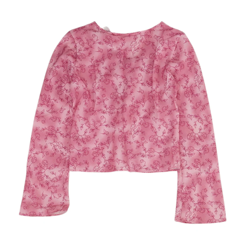 Vintage Pink Floral Blouse - Image 2
