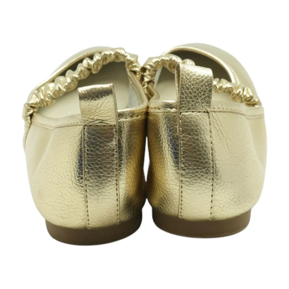 Gold Ballet Flats - Image 2