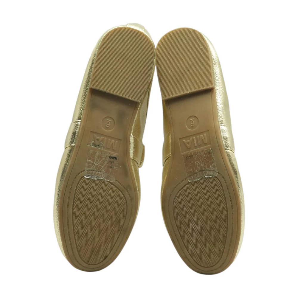 Gold Ballet Flats - Image 3