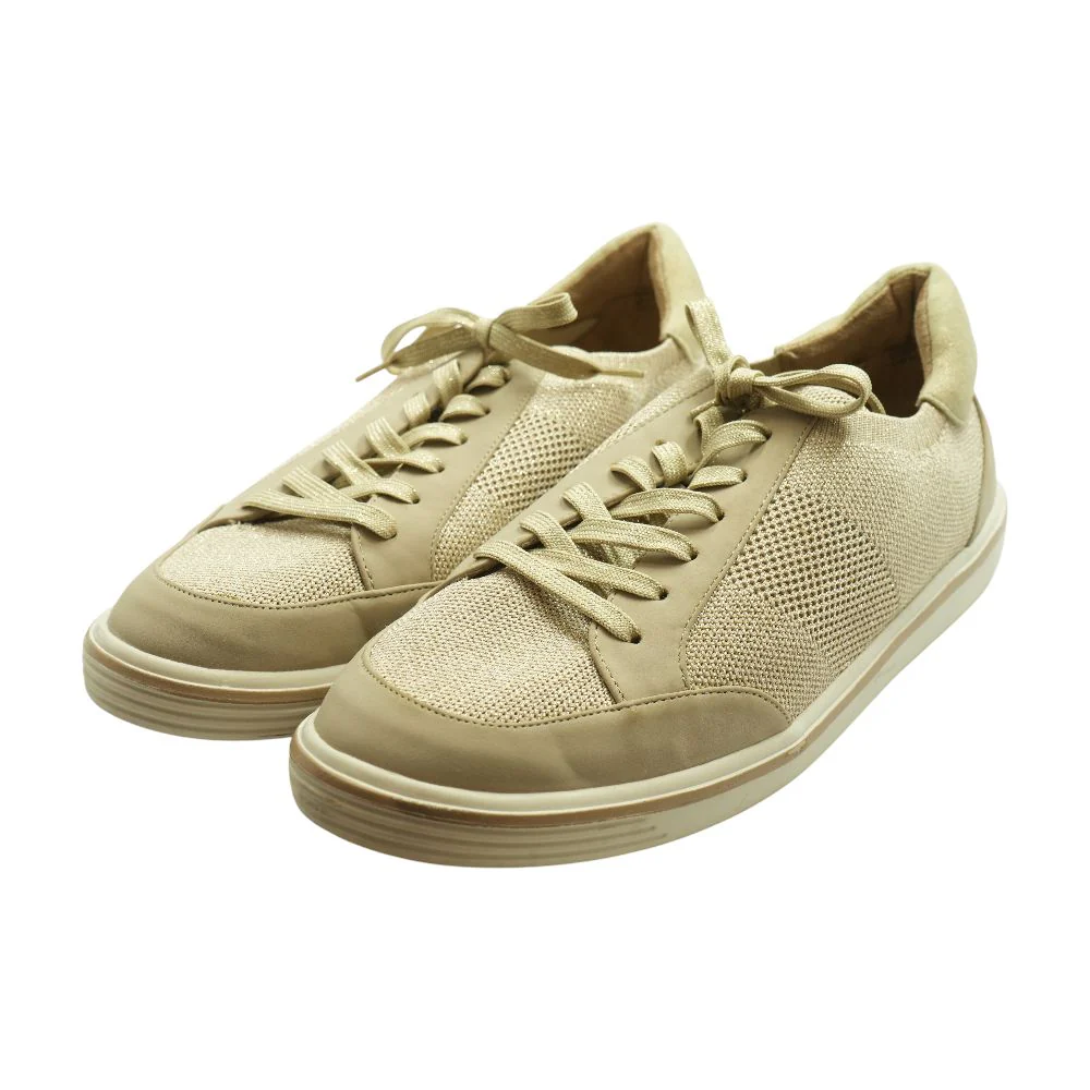 Gold Low Top Athletic Shoes