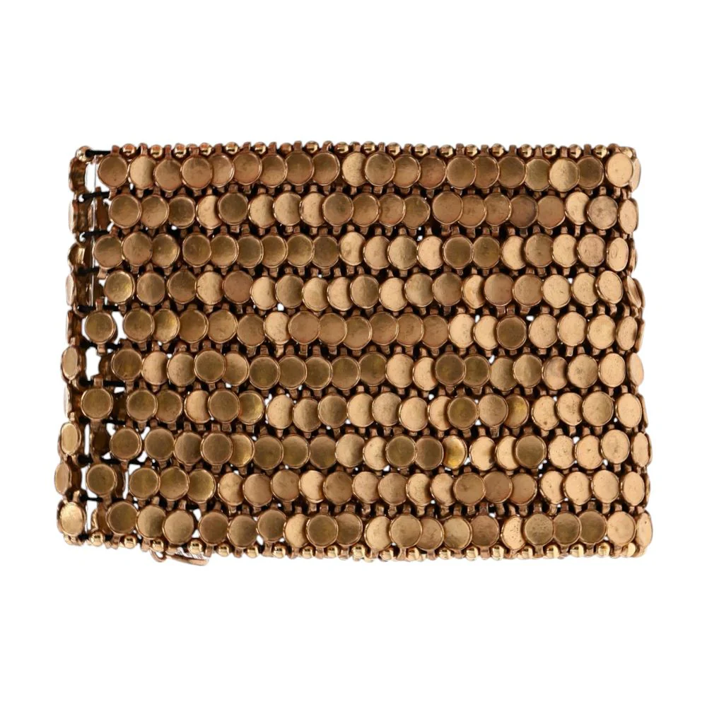 Gold Tone Mini Mack Stretch Beaded Bracelet - Image 2