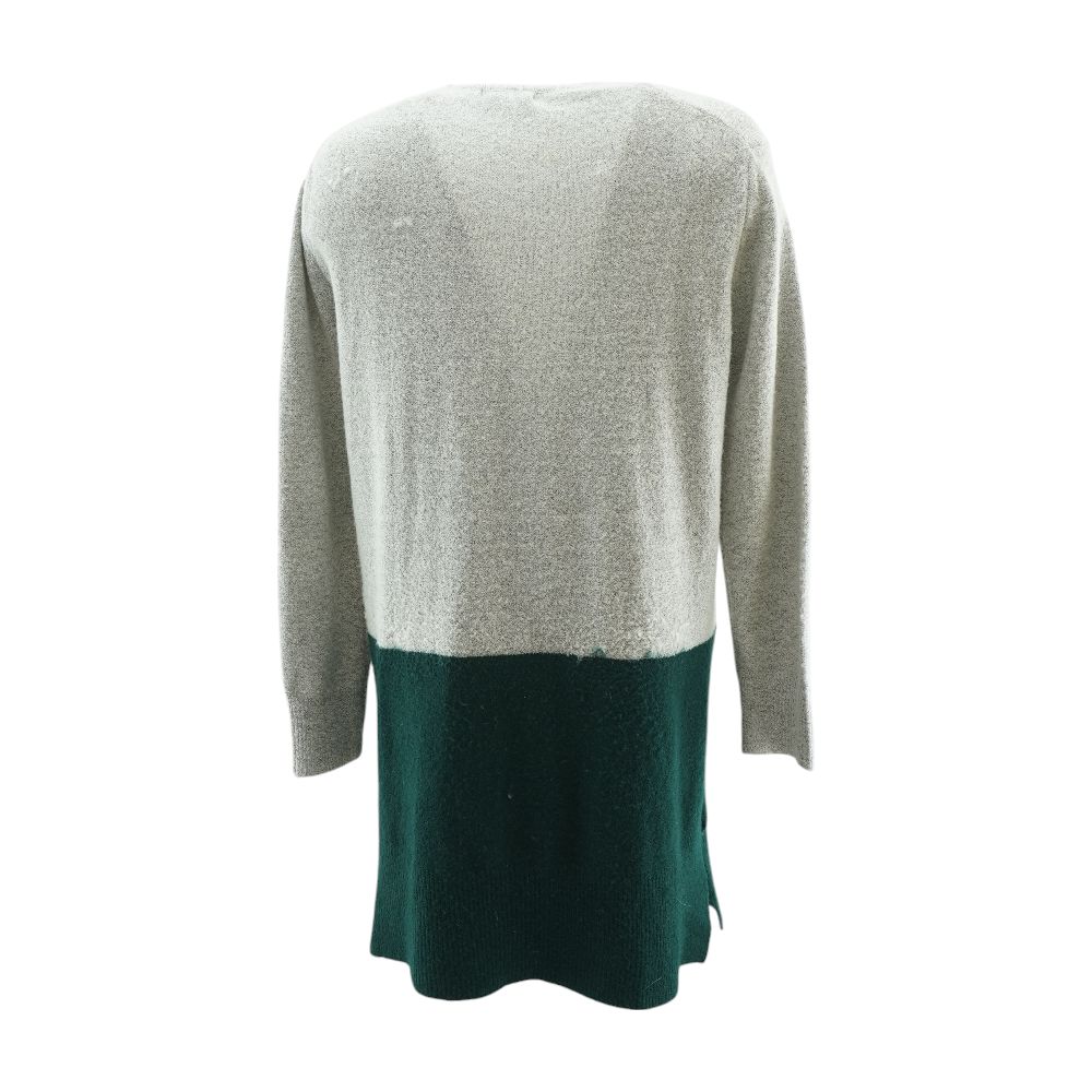Gray Color Block Cardigan Sweater - Image 2