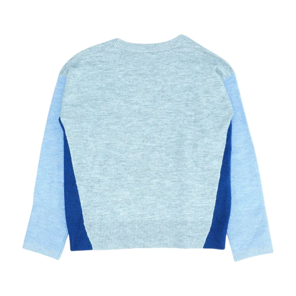 Gray Color Block Crewneck Sweater - Image 2