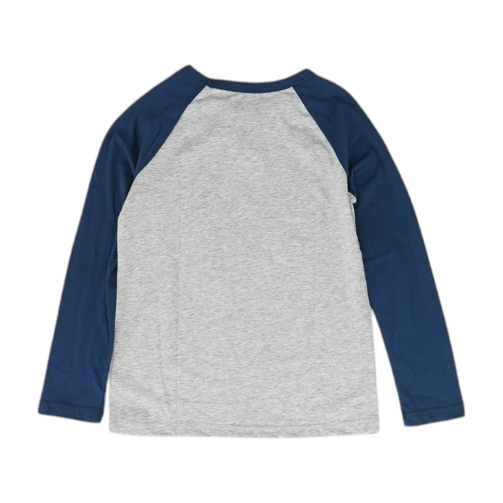 Gray Color Block Raglan T-Shirt - Image 2