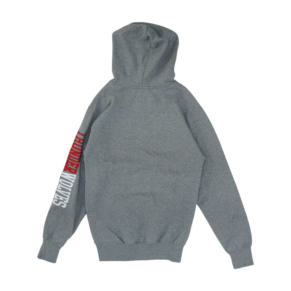 Gray Embroidery Detail Hoodie Pullover - Image 2