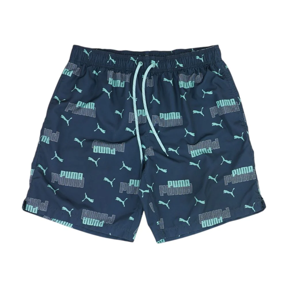 Gray Graphic Swim Shorts