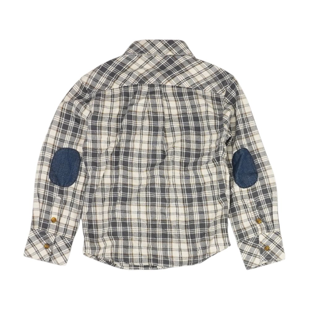 Gray Plaid Flannel Button Down - Image 2