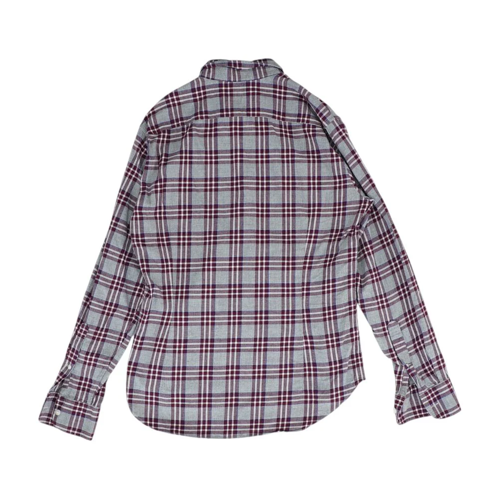 Gray Plaid Long Sleeve Button Down - Image 2