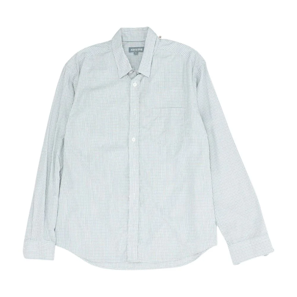 Gray Plaid Long Sleeve Button Down