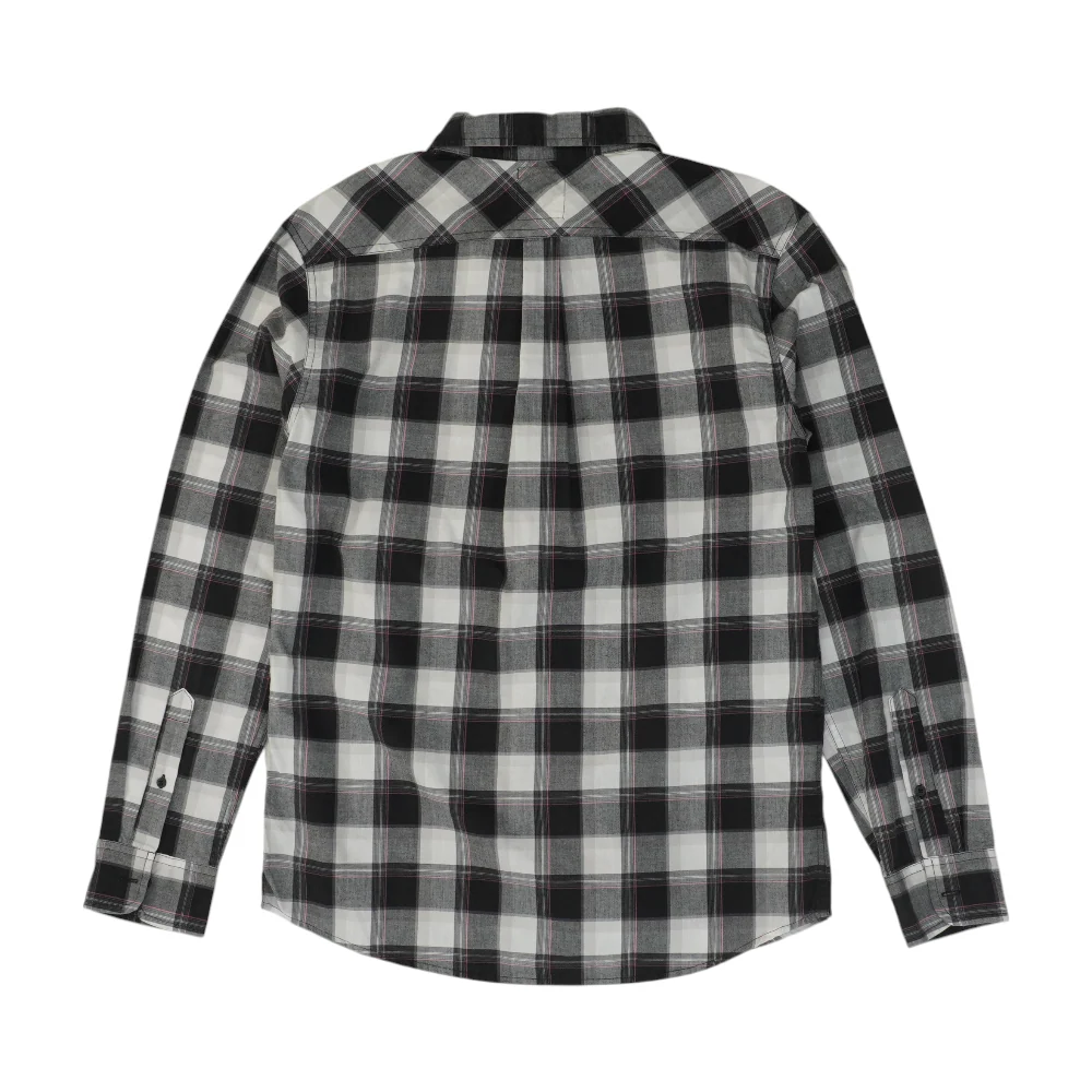 Gray Plaid Long Sleeve Button Down - Image 2
