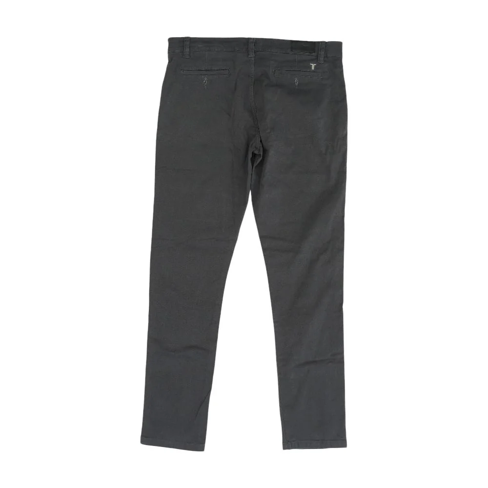 Gray Solid Chino Pants - Image 2