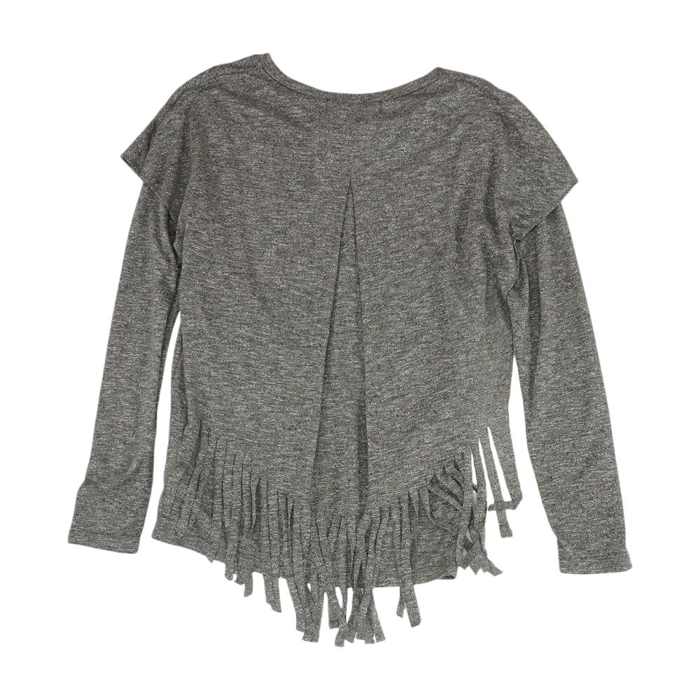 Gray Solid Crewneck T-Shirt - Image 2