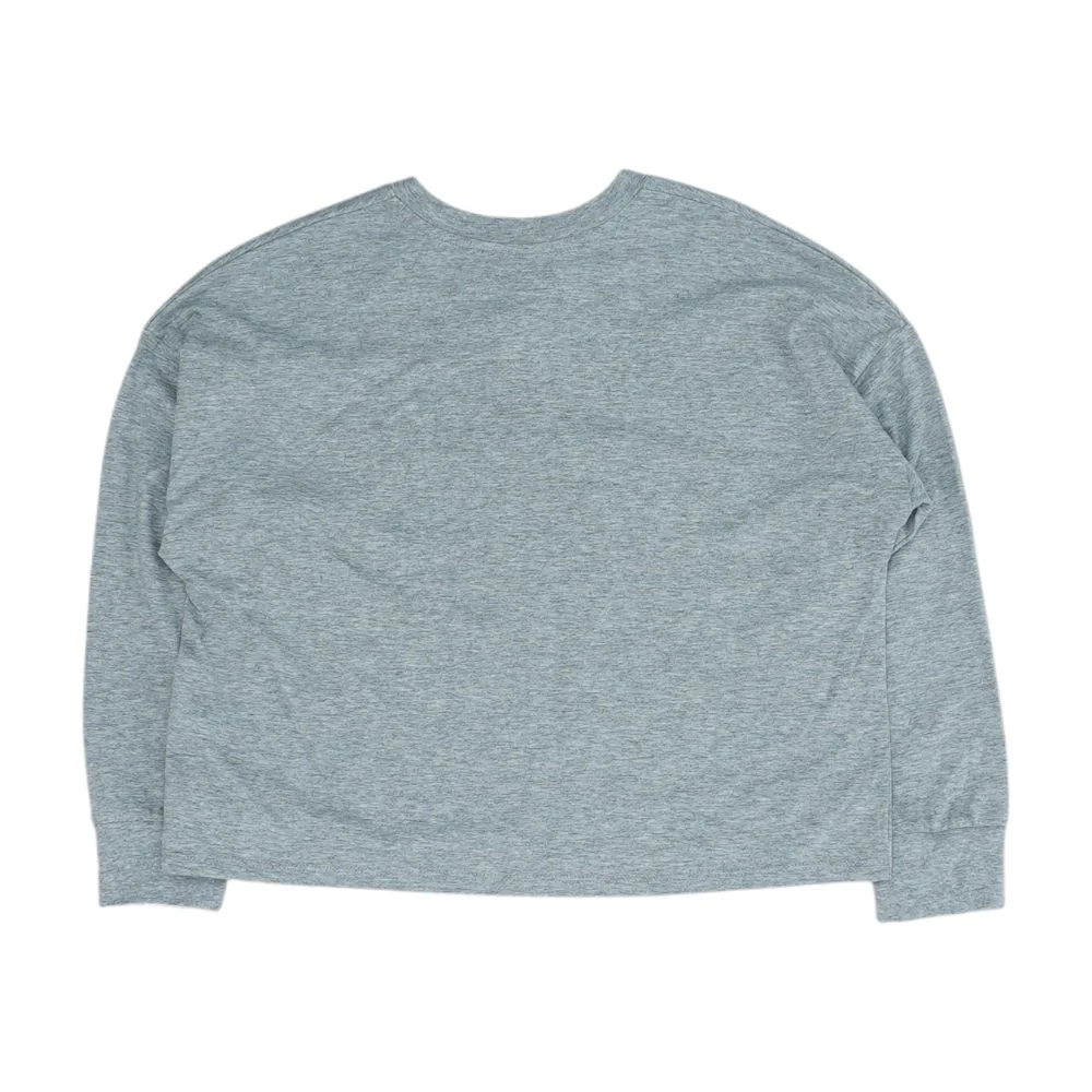 Gray Solid Crewneck T Shirt - Image 2