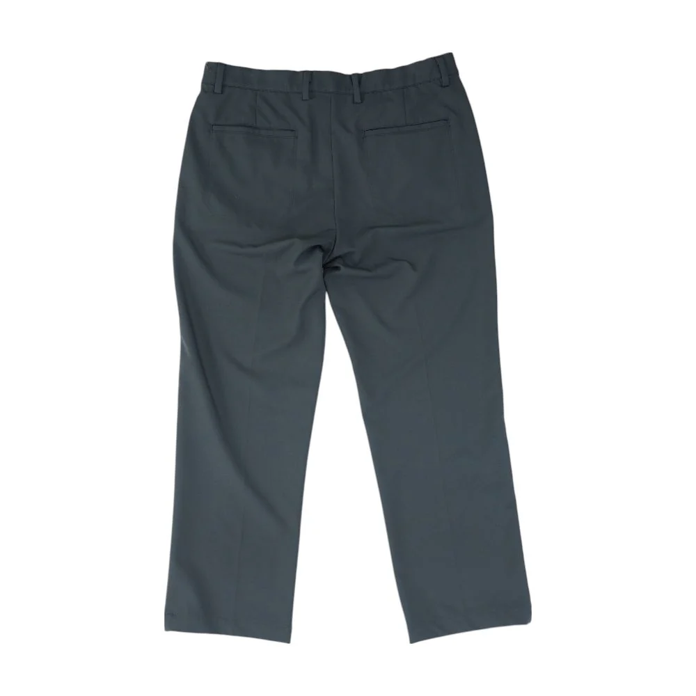 Gray Solid Dress Pants - Image 2