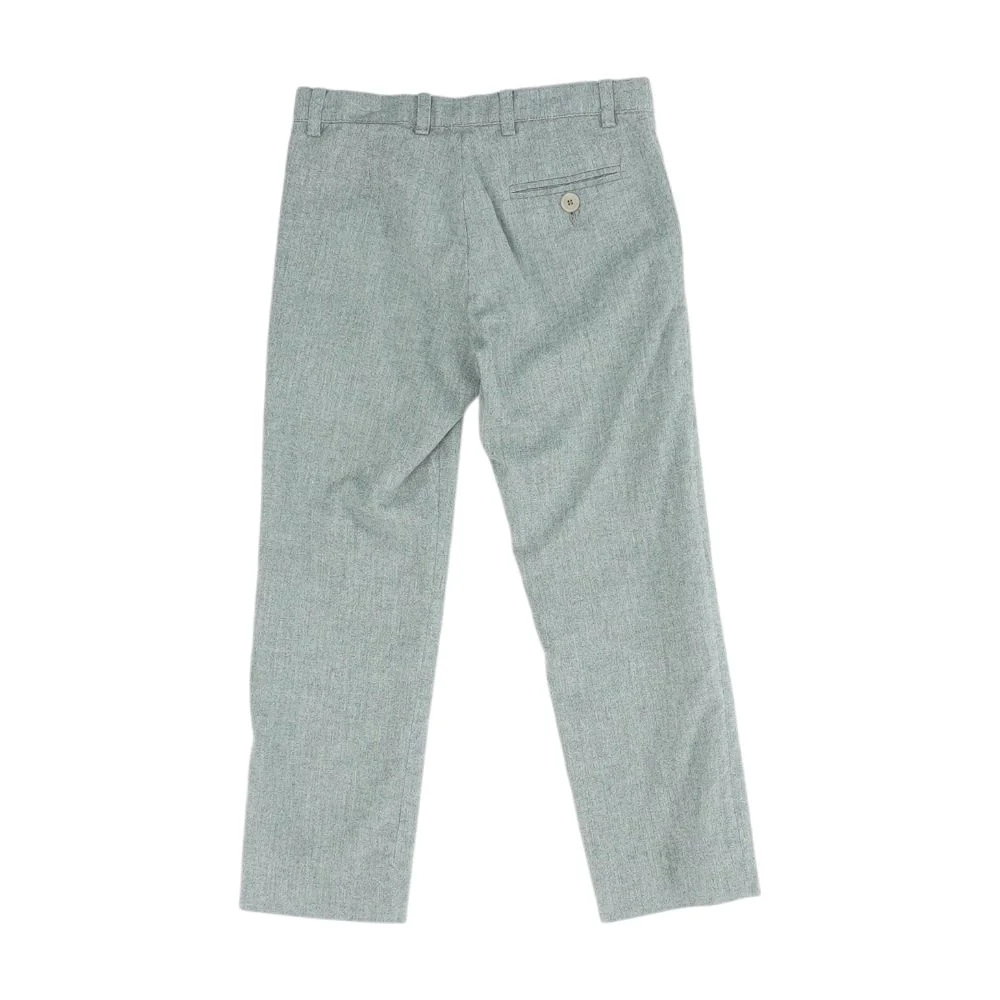 Gray Solid Dress Pants - Image 2
