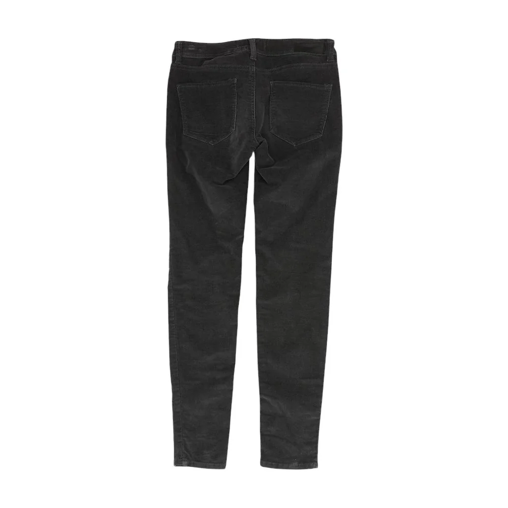 Gray Solid Five Pocket Pants - Image 2