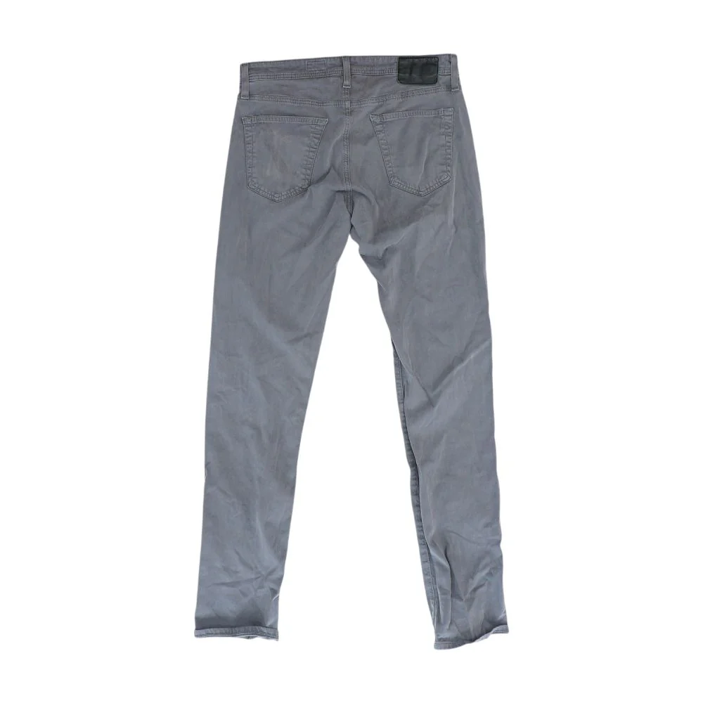 Gray Solid Five Pocket Pants - Image 2