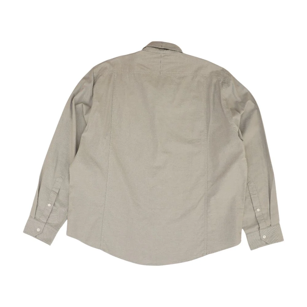 Gray Solid Long Sleeve Button Down - Image 2