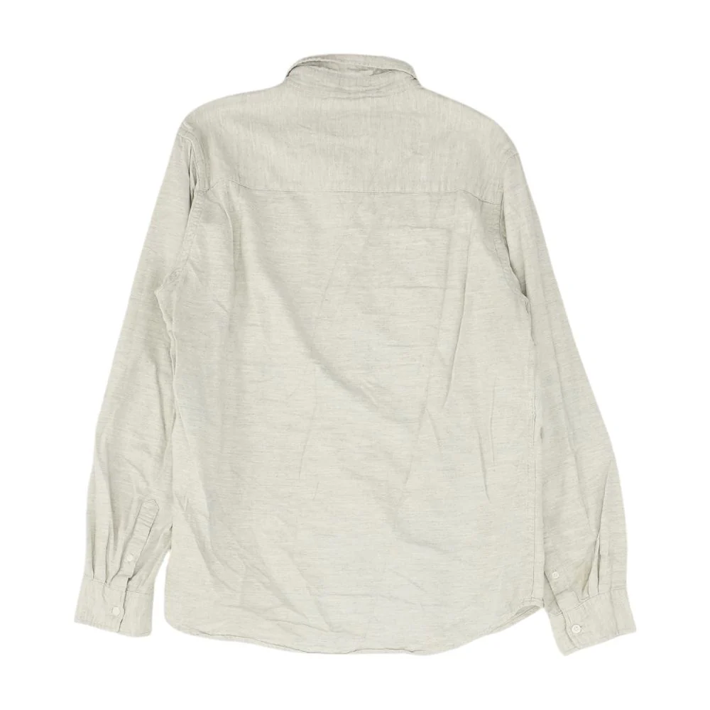 Gray Solid Long Sleeve Button Down - Image 2