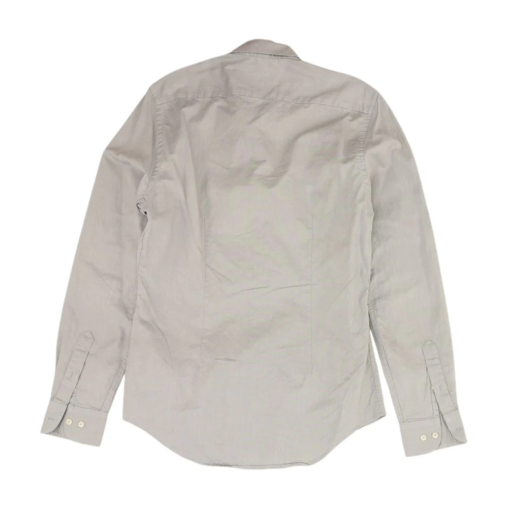 Gray Solid Long Sleeve Button Down - Image 2