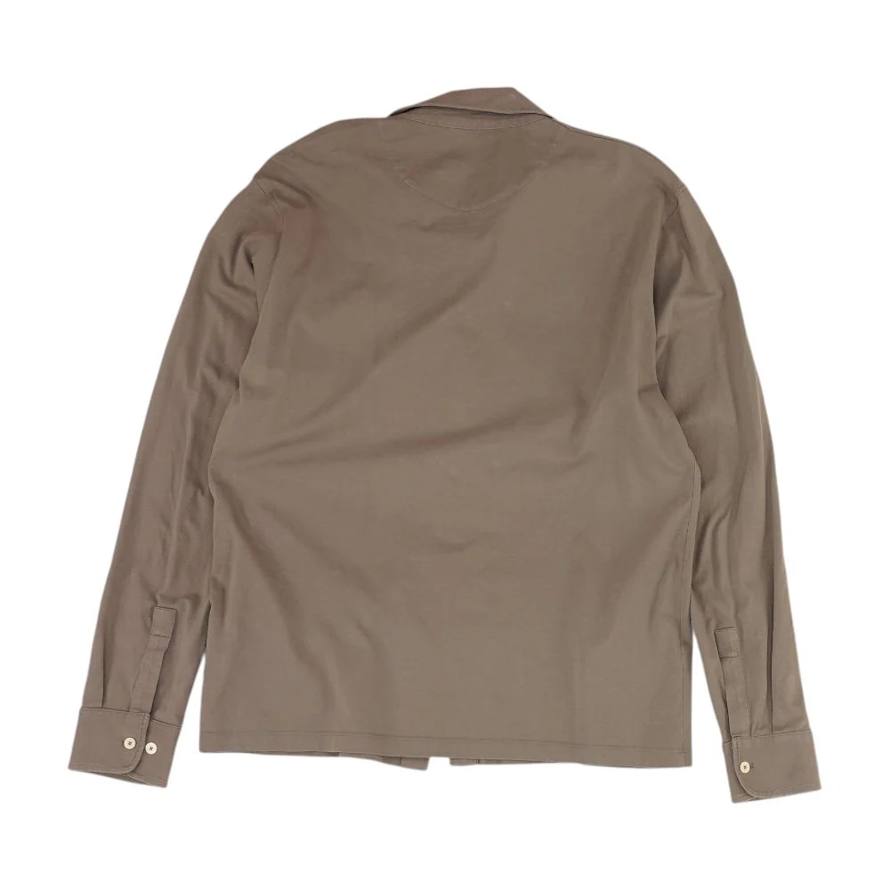 Gray Solid Long Sleeve Button Down - Image 2