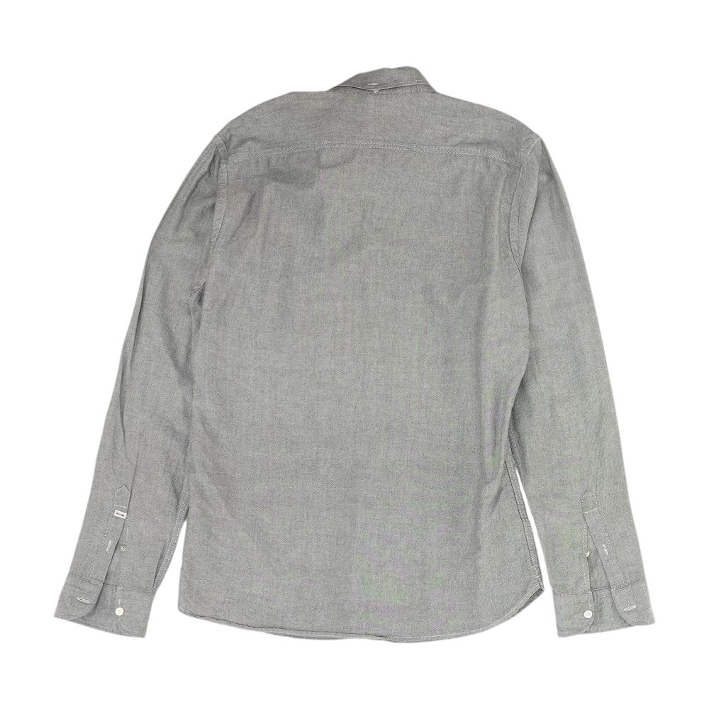 Gray Solid Long Sleeve Button Down - Image 2