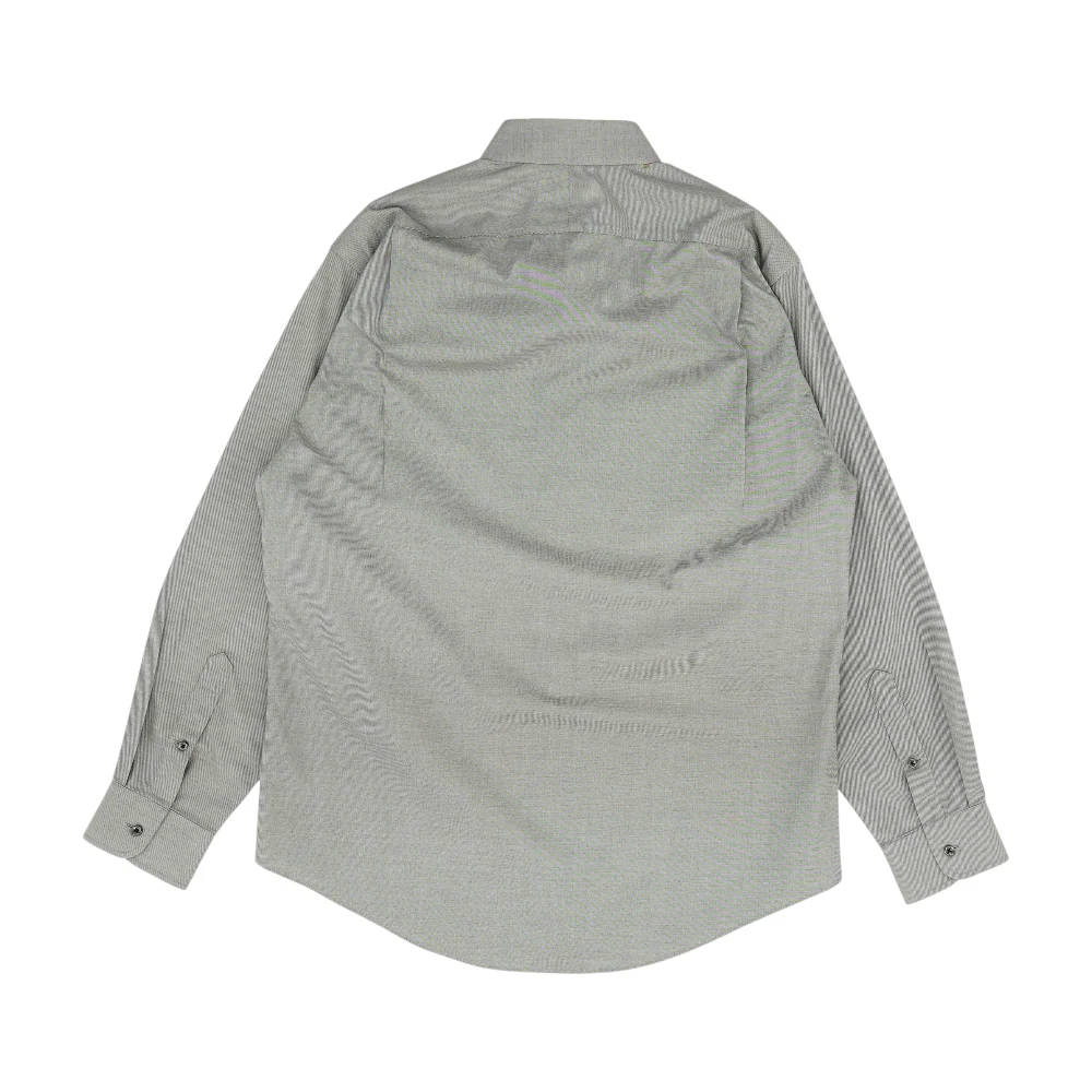 Gray Solid Long Sleeve Button Down - Image 2