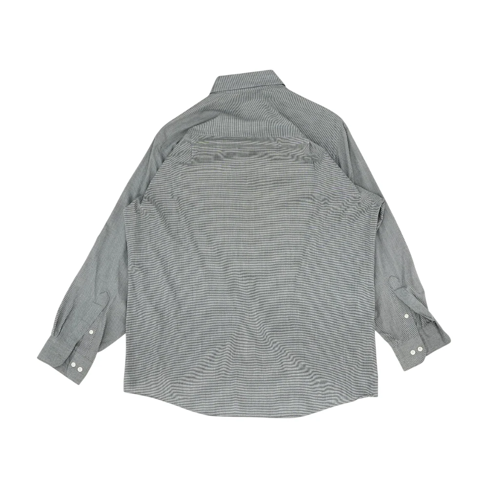 Gray Solid Long Sleeve Button Down - Image 2