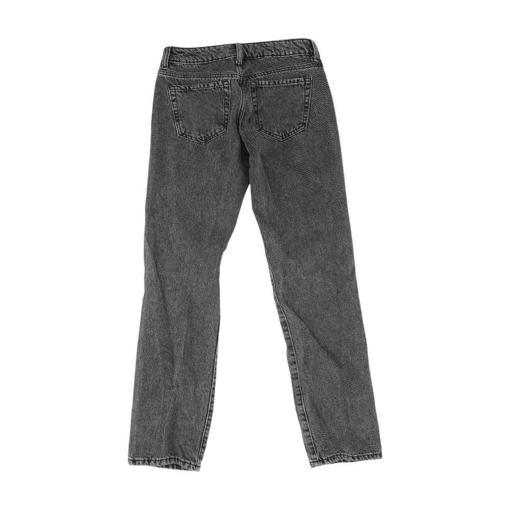 Gray Solid Low Rise Straight Leg Jeans - Image 2