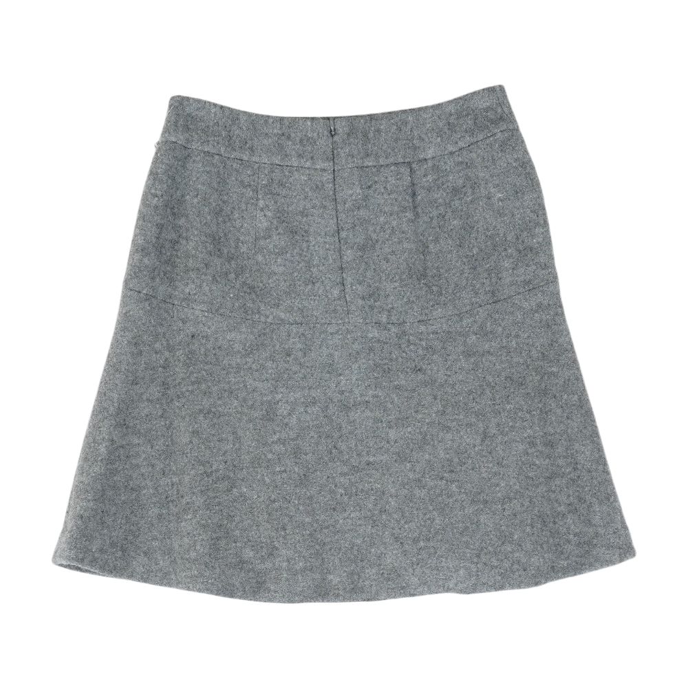 Gray Solid Mini Skirt - Image 2