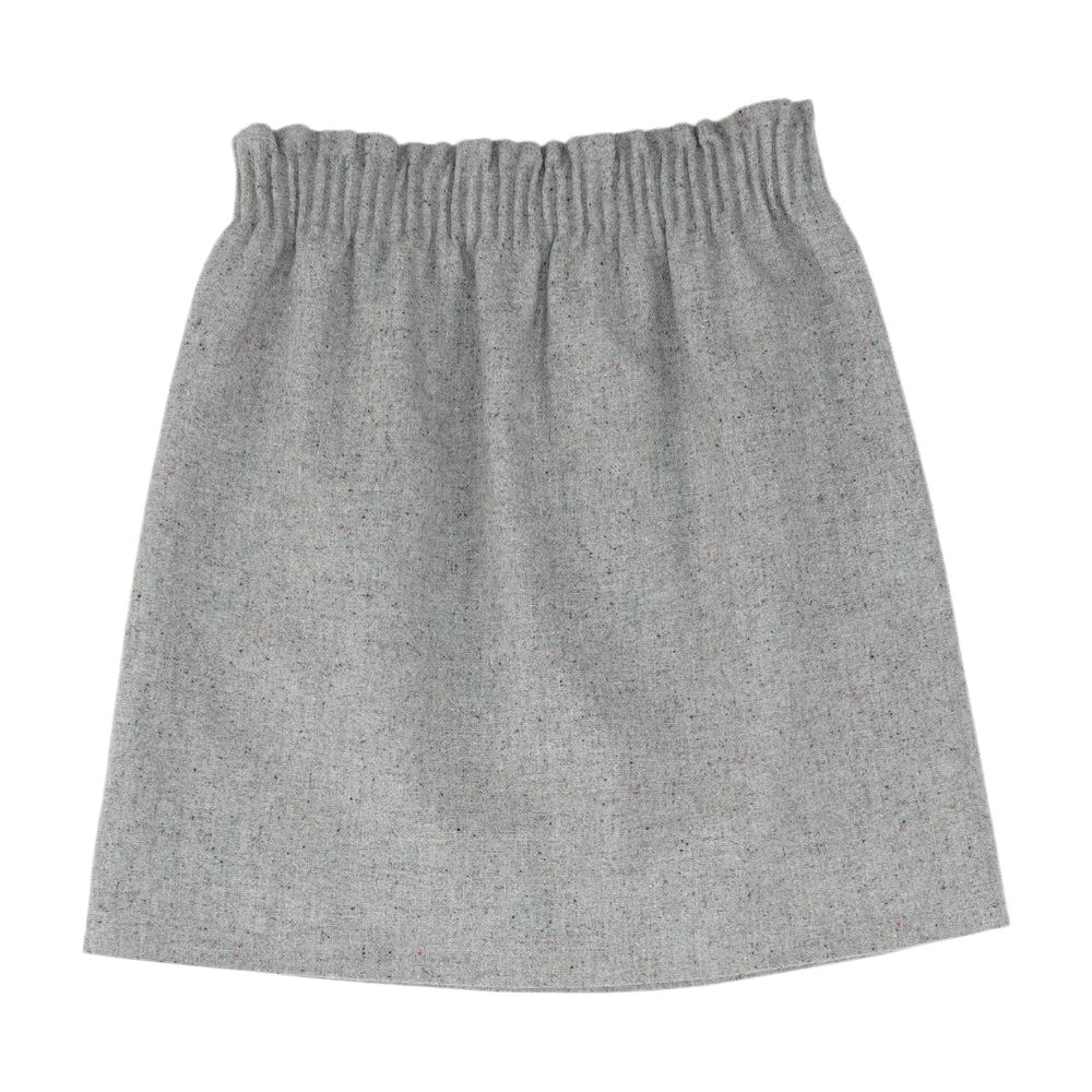 Gray Solid Mini Skirt - Image 2