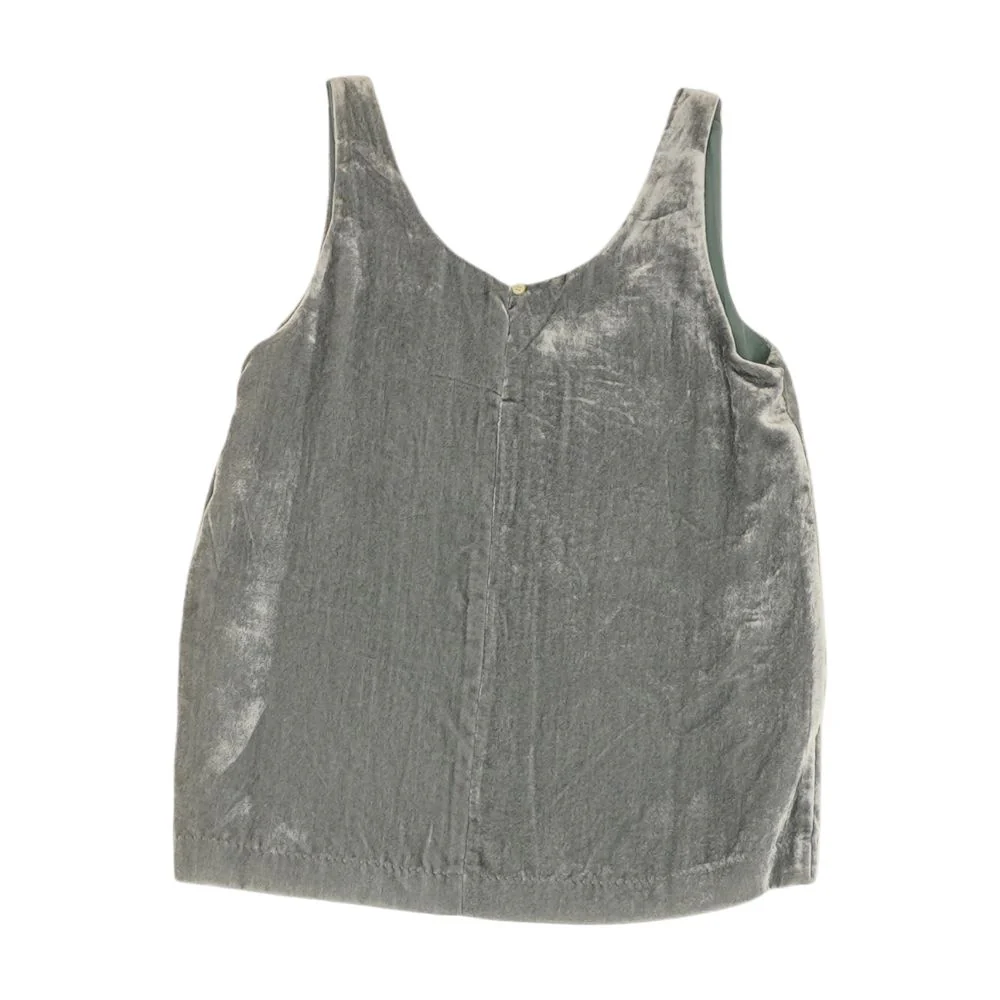 Gray Solid Sleeveless Blouse - Image 2