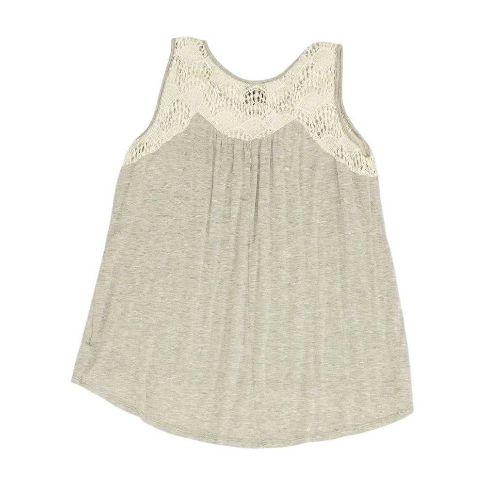 Gray Solid Sleeveless Blouse - Image 2