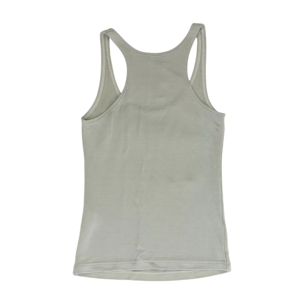 Gray Solid Sleeveless Blouse - Image 2