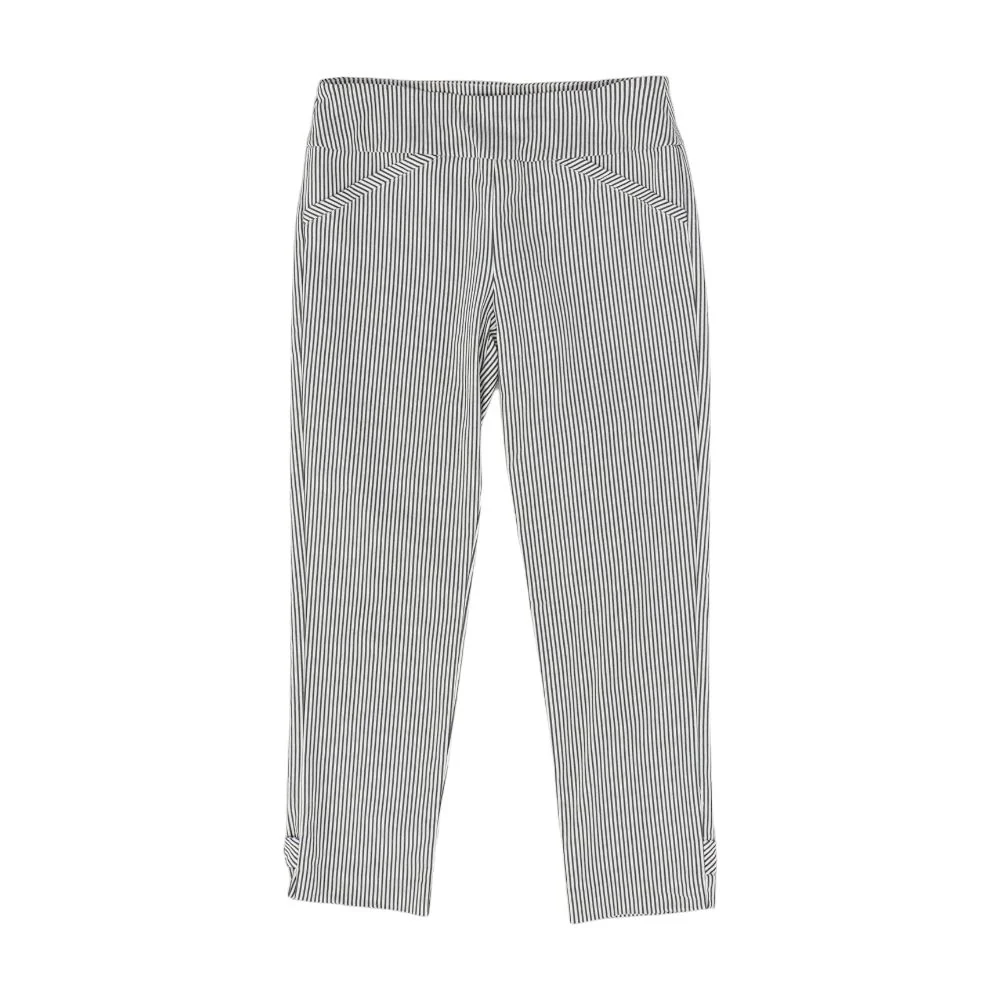 Gray Striped Leggings