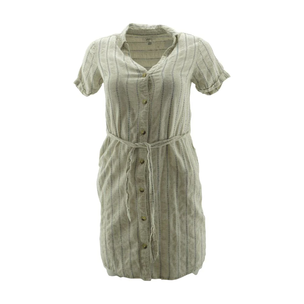 Gray Striped Mini Dress