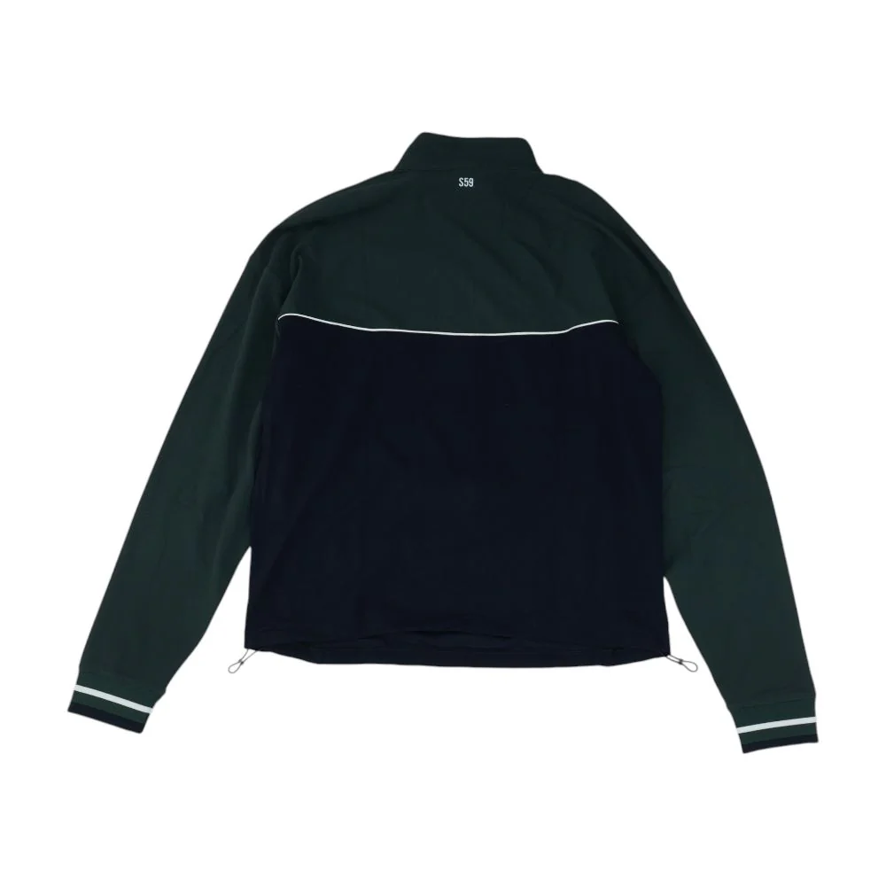 Green Color Block 1/4 Zip Pullover - Image 2