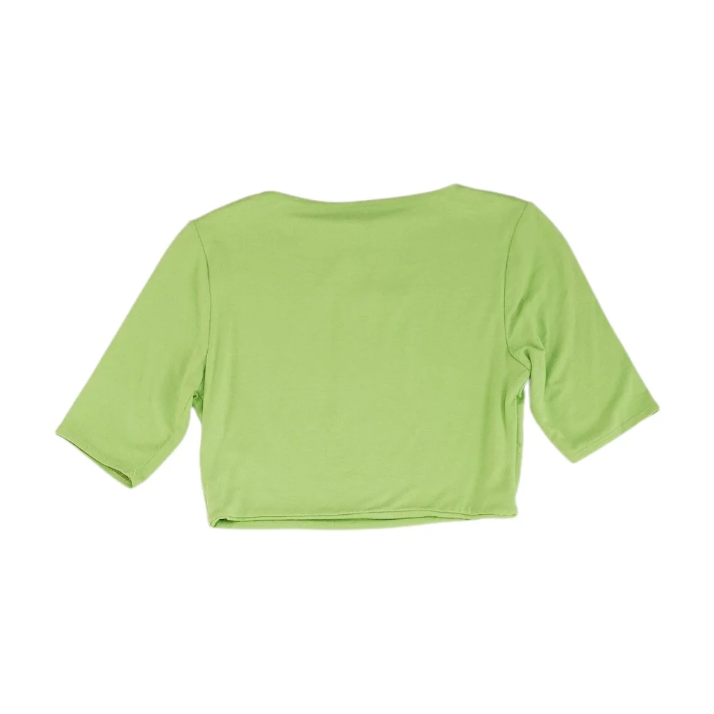 Green Cropped Blouse - Image 2