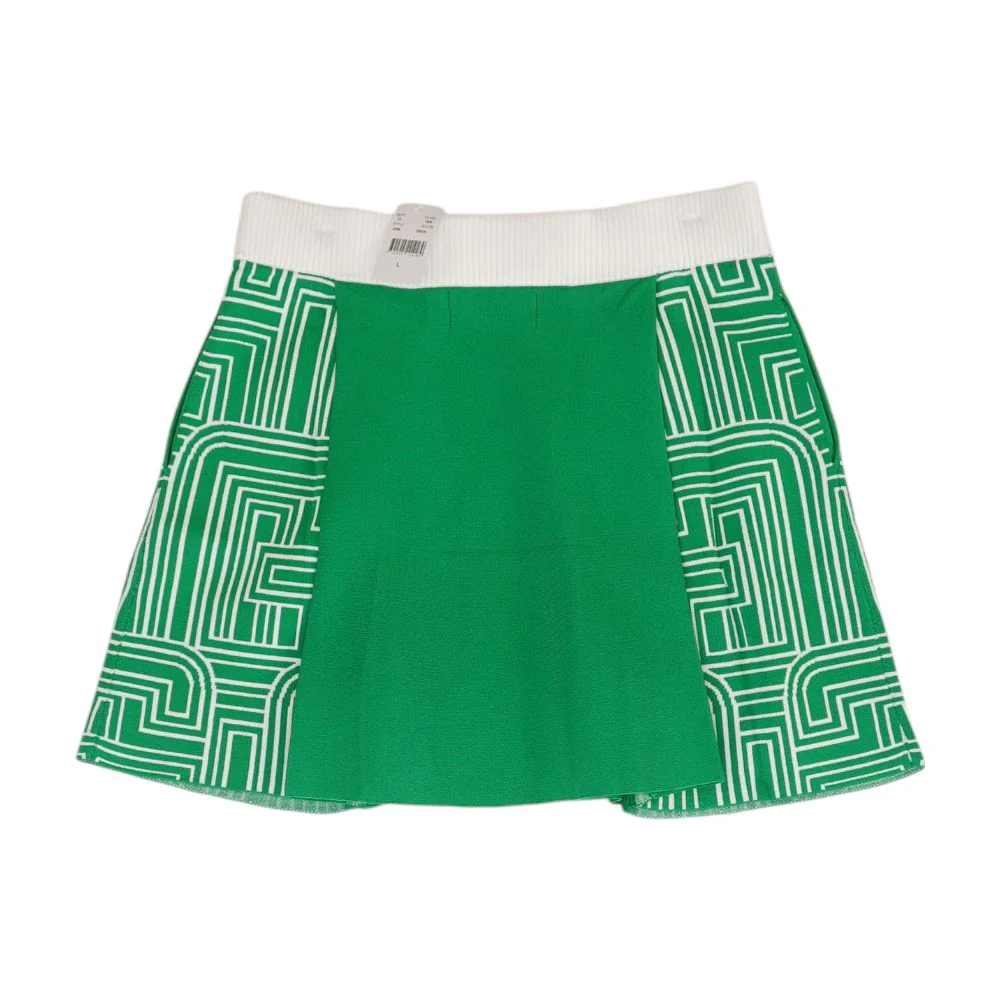 Green Geometric Mini Skirt - Image 2