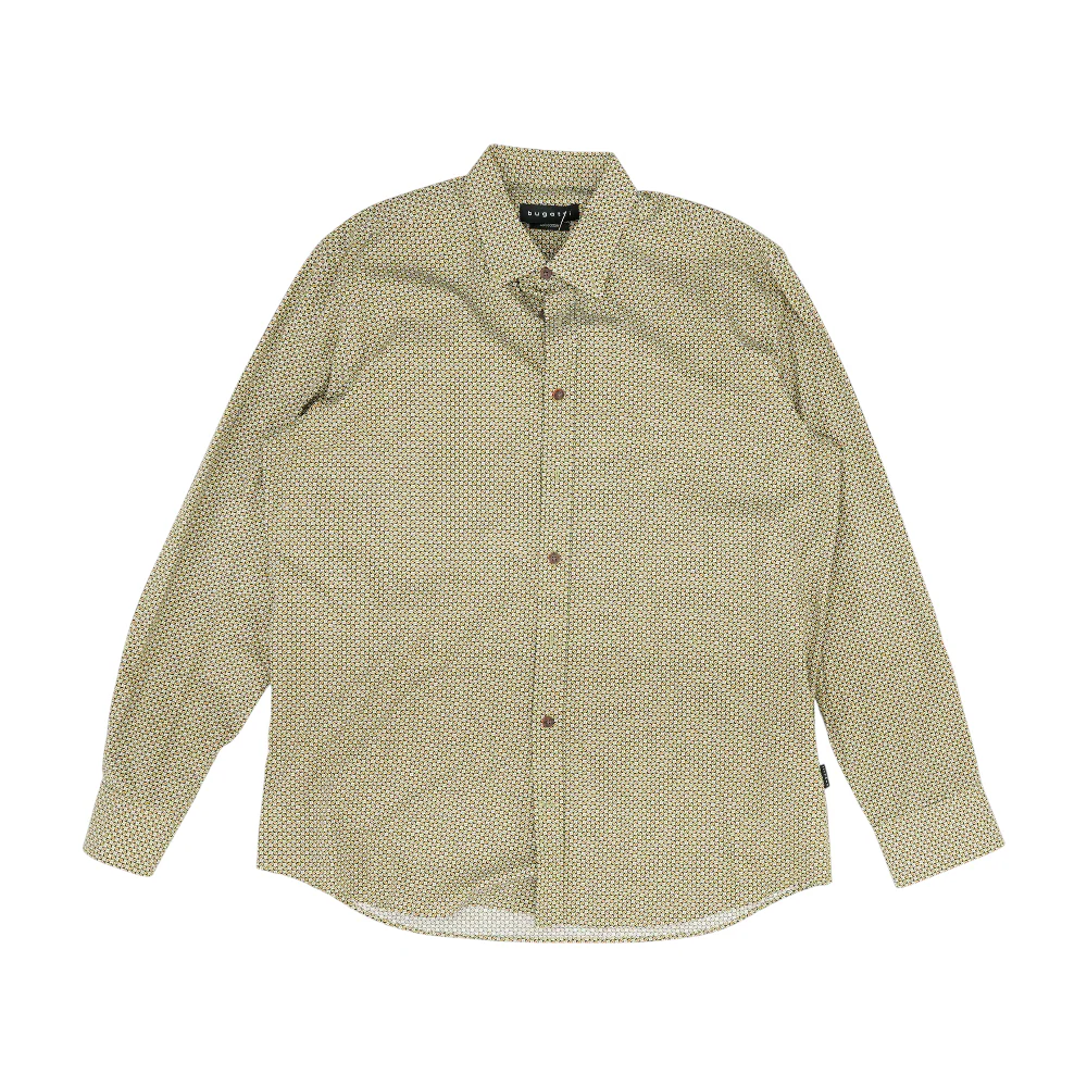 Green Graphic Long Sleeve Button Down
