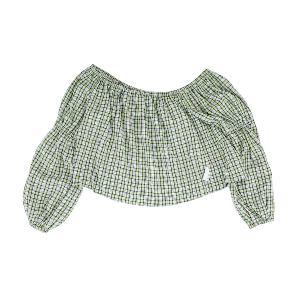 Green Plaid Blouse