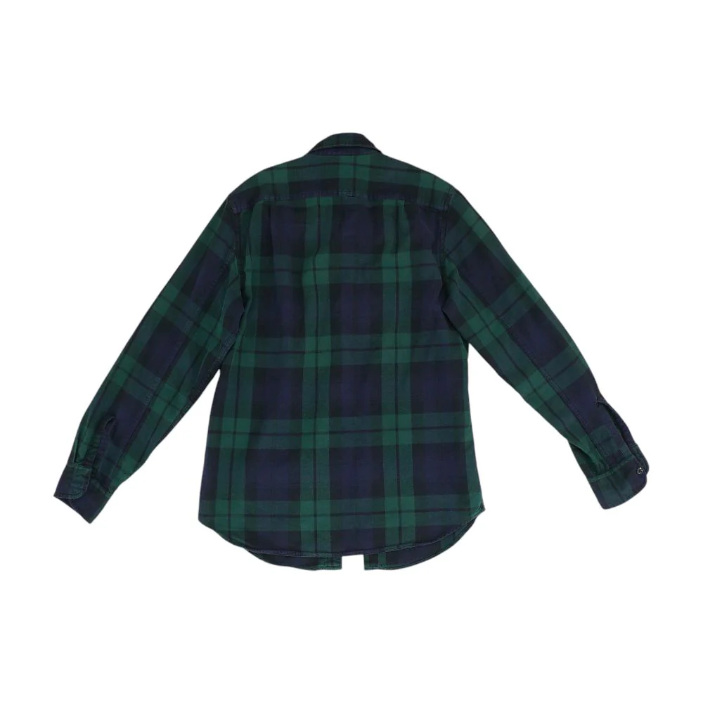 Green Plaid Flannel Button Down - Image 2