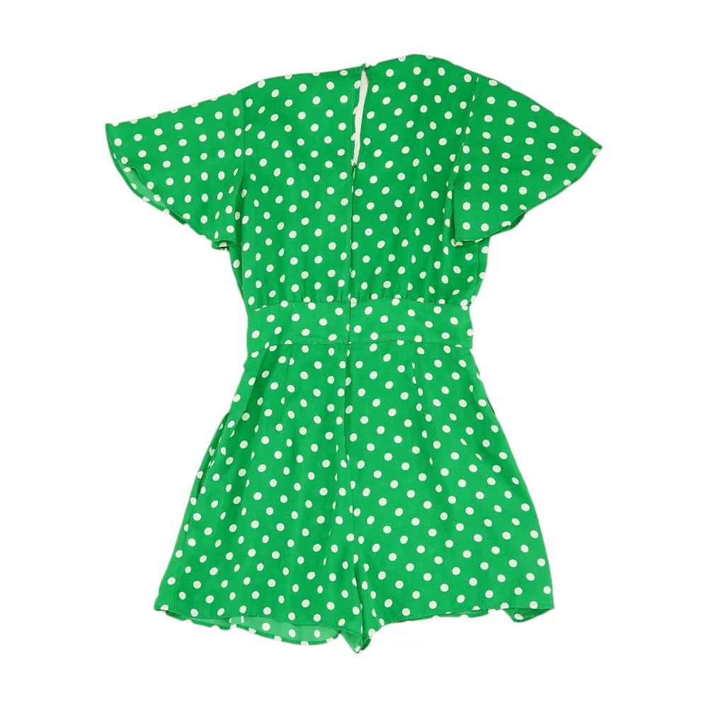 Green Polka Dot Romper - Image 2